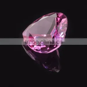 High Quality Brilliant Synthetic Ruby#3 Heart Shape 8.00mm Dark Pink Corundum thumbnail-4