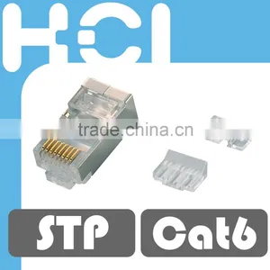 Network Solution EZ RJ45 8P8C Shielded STP Gold Plated Modular Plug for Cat 6 Cable thumbnail-1