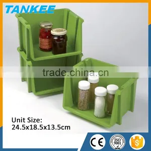 Stacking Stackable Kitchen Plastic Veg Vegetable Storage Baskets Boxes Unit Rack thumbnail-1