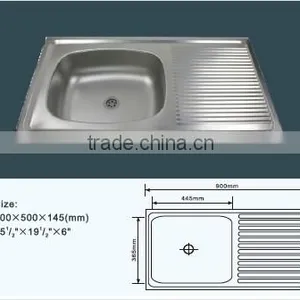 JZ-827 Stainless Steel Kitchen Sink Equipment Lavabo thumbnail-2