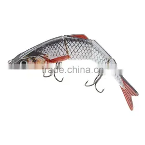 HS007 Minnow Four Sections Artificial Fishing Bait Bionic Lure With Hook thumbnail-2
