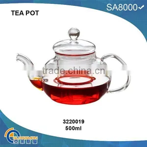 TP019(500ML),heat Resistant Glass Teapot thumbnail-1