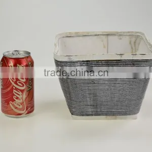 Small Quantity Order Cheap 7 Inch Square Design Lightweight Wooden Flower Pot Wholesale thumbnail-3