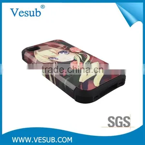 Cartoon Pattern Printing Ultra-Thin Rugged 3d Sublimation Case For IPhone 4 thumbnail-1