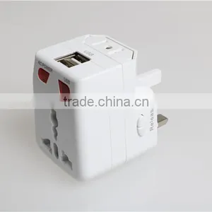 International Travel Plug Adapter Promotional World Travel Adaptor Adapters Dual USB Universal Charger With 6.0A thumbnail-1