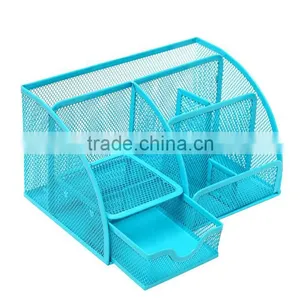 Hot Selling Multi-use Metal Mesh Desk Organizer With Multi-color thumbnail-3