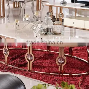 C366-1 Stainless Steel Marble Coffee Table thumbnail-3