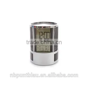 Table Clock PVC Penholder With Multifunction Display thumbnail-1