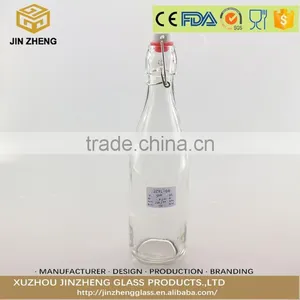 500ml Transparent Swing Top Glass Beverage Bottle thumbnail-1