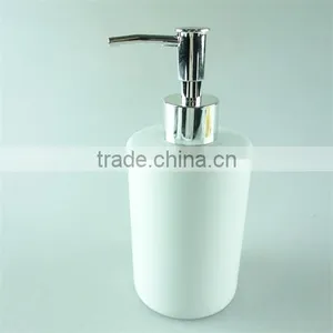 Lotion Dispenser, Toilet Brush Holder, Tumbler Accessory White Ceramic Bathroom Sanitary 3 Set thumbnail-3