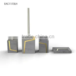 Modern Style Grey Cement / Concrete Bathroom Accessories With Groove Copper or Paninting thumbnail-1