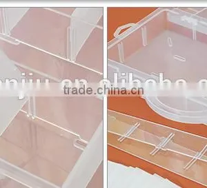 Rectangle Adjustable 13 Lattices Tranparent With Cover Jewellery Box thumbnail-3