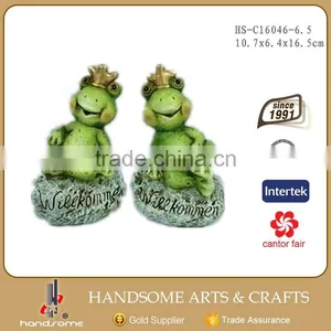 8.5 Inch Resin Outdoor Garden Decoration Pair Frog Sculpture Animal Statues thumbnail-2