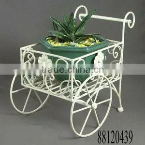 Iron Wheelbarrow Plant Holder thumbnail-1