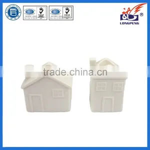 Eco-Friendly Elegant White Ceramic House Shaped Decorative Candle Holder thumbnail-1