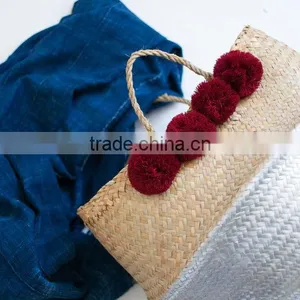 Deep Red Pompom Panier Boule, Panier Basket thumbnail-3