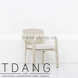 Valencia Wicker Dining Chair - Poly Rattan Material - Outdoor Wicker Furniture thumbnail-2