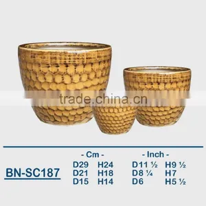 Vietnamese Ceramic Glazed Indoor Pot/ Indoor Planter BN-SC187 thumbnail-1