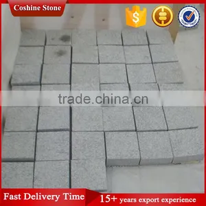 Cube Pattern Grey Mesh Backed Cobblestone Pavers Flooring thumbnail-5