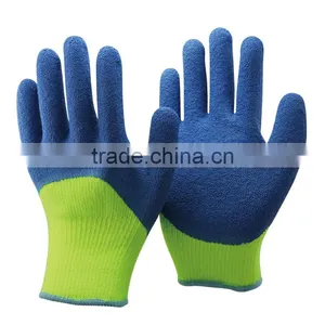 NMSAFETY 7 Gauge High Performance 3/4 Blue Latex Coated Acrylic Winter Garden Working Glove thumbnail-1