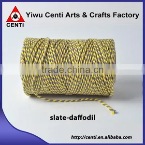Quality Slate and Daffodil Double Coloured Original Cotton Bakers Twine thumbnail-1