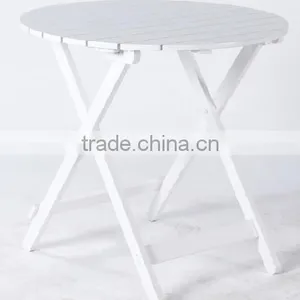 Fir Material Foldable Table White thumbnail-1