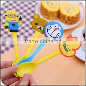 2015 Wholesale High Quality FOOD GRADE Plastic Spoons With Cartoon Decrotion Supplier thumbnail-1