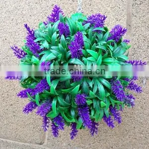 30CM Artificial Lavender Long Leaf Topiary Grass Balls thumbnail-1