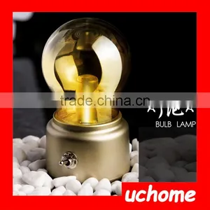 UCHOME British Retro LED Bulb Light Lamp Metallic + Glass Usb Lamp Atmosphere Rechargeable Energy Saving Night Lamp Indoor Light thumbnail-2