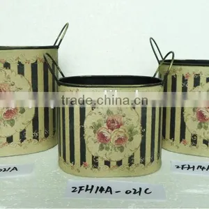 Garden Deco Handcrafts Metal Flower Tub thumbnail-1