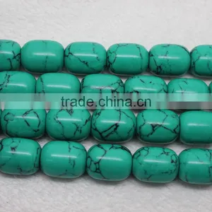 Turquoise Barrel Beads Semi-finished Strand Diy Turquoise Loose Barrel Bead for Jewelry Accessory thumbnail-3