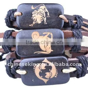 Fashion Hand Woven Bracelets, Fashion Cow Bone Charm Jewelry, Hot Leather Rope Bracelet thumbnail-1