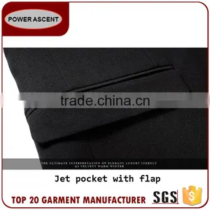 Wholesale Suit Polyester Fabric Black 1-Button Suits For Men thumbnail-3