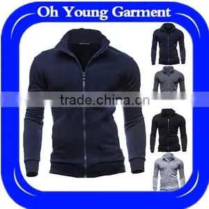Wholesale Blank Custom Hoodie Sports Gym Tracksuit Mens Hoodies and Sweatshirt Cotton Casual Plain Zipper Hoodie With Pocket thumbnail-1