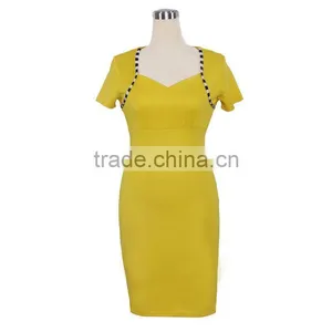 Custom Women Fashion Summer Short Sleeve Casual Dress; Latest Ladies Summer Dress thumbnail-2