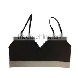 Plain Seamless Tank Top Camisole Vest With Lace thumbnail-1