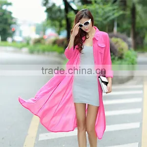 MOQ 1pc Free Size Good Quality With Cheap Price Solid Long Sleeve Women t Shirt Wholesale China,t Shirt Cardigan thumbnail-6