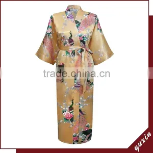 2015 Hot Sale Women Long Kimono Robe ,women Robe Sleepwear Nightgown thumbnail-2