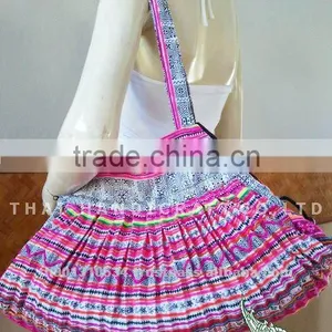 Thai Embroidered HMONG Hill Tribe Tote Hand Bag thumbnail-1