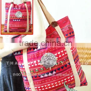 Large Embroidered HMONG Hill Tribe Tote Handmade Big Bag thumbnail-1