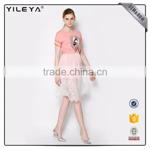 Elastic Waist Floral-Printing Sexy Knee Length Dresses thumbnail-1