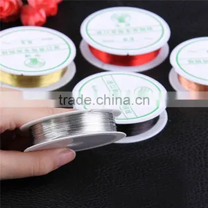 Newest Jewelry Findings 0.3mm Silver Gold Plated Copper Wire Craft Beads Jewelry Making DIY Essential Jewelry Cord thumbnail-1