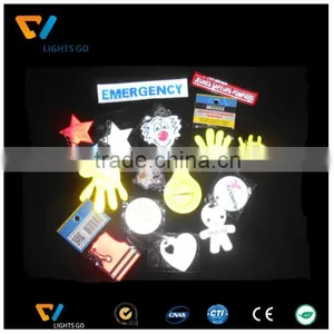 China New Design Reflective Promotion Custom Reflector Soft PVC Keychain thumbnail-4