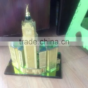Crystal Makkah Clock Model for Islamic Souvenir Gift thumbnail-2