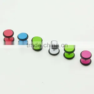 2015 New Style Hot Selling Spray Paint Body Piercing Jewelry,316l Stainless Steel Fake Plugs,fashion Fake Ear Gauges thumbnail-1