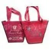 75g Pink Trapezium Nonwoven Fabric Reusable Carrier Bags With Customized Logo For Girls thumbnail-1