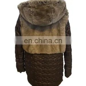 Latest Fashion European Green Faux Fur Parka Jacket Women thumbnail-6