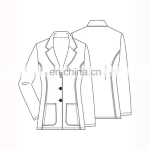 2017 Professional Doctor's Wear White Lab Coat thumbnail-4