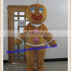 Adult Gingerbread Man Mascot Costume Biscuitmen Costume for Sale thumbnail-1