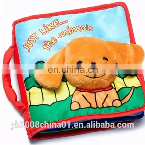 3D Stuffed Animal Dog Head Baby Cloth Book for Early Educational Learning thumbnail-2